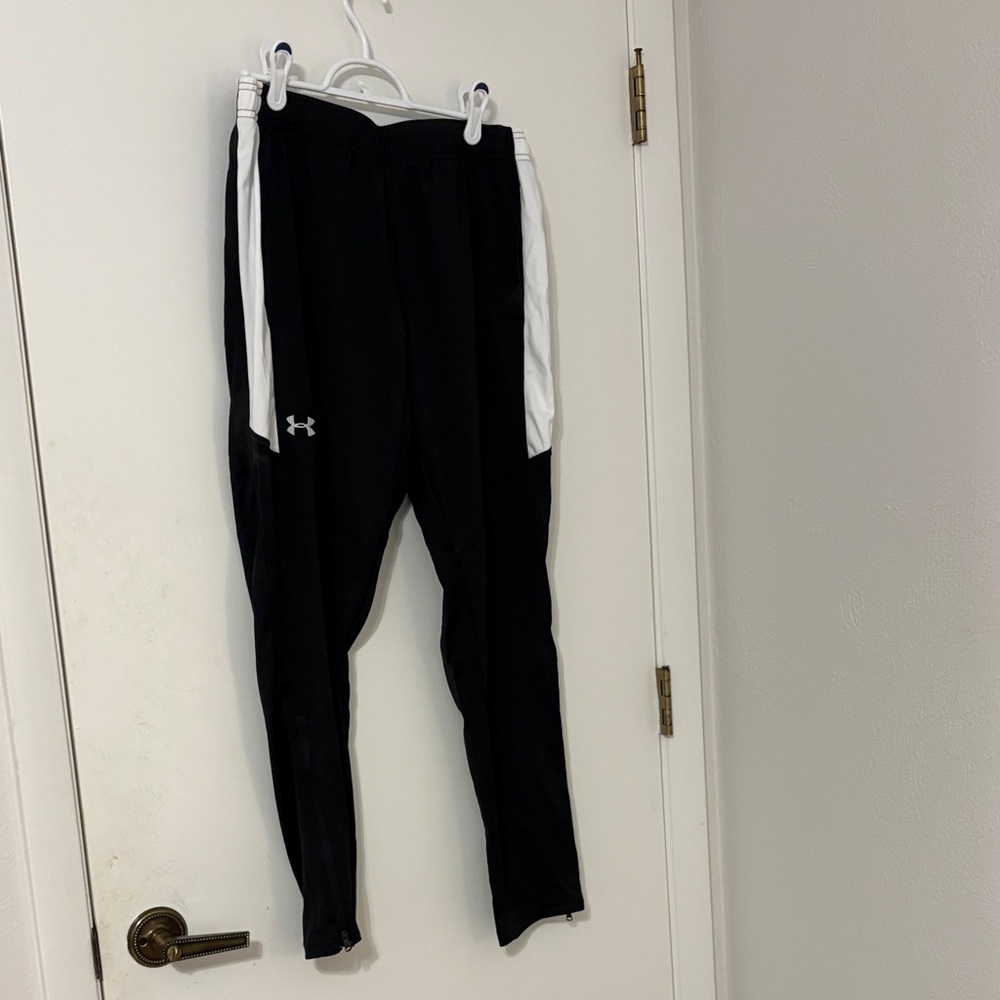 Under Armour Black Pants with White Stripes